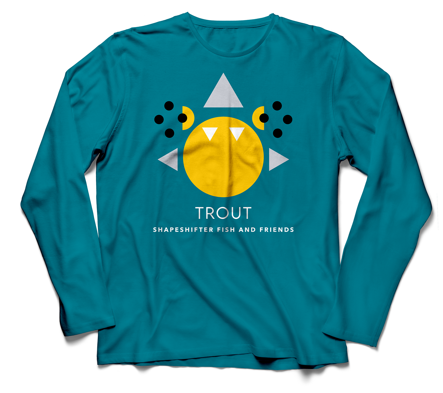 Teal Trout Youth Long Sleeve Shirt - ShapeShifter Fish and Friends