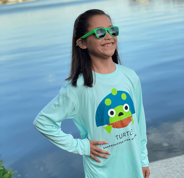 Seagrass Green Turtle UPF50+ Sun Protective Long Sleeve Shirt